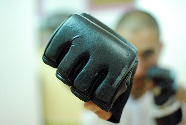 fist in boxing glove